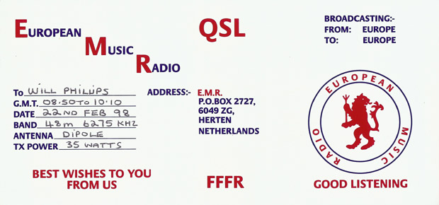 European Music Radio QSL