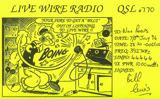 Livewire Radio QSL