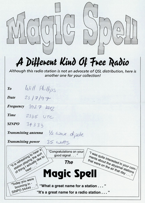 The Magic Spell QSL